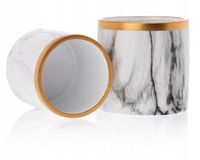 Dwie doniczki Sona Marbling 11 cm ceramiczne marmurowe glamour osłonki