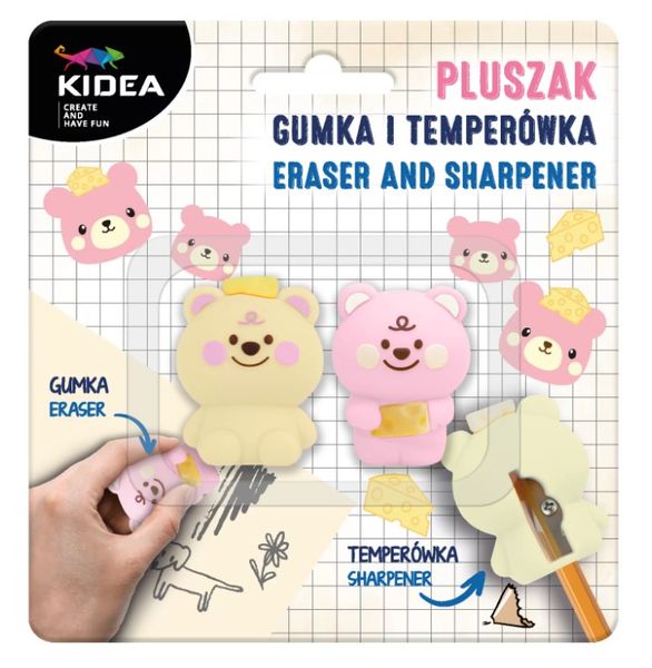 pluszak gumka i temperówka kidea 5892 zdjęcie 1