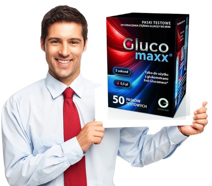 GLUCOMAXX 50 sztuk PASKI POMIAR GLUKOZY zdjęcie 1