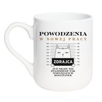 KUBEK "POWODZENIA W NOWEJ PRACY" Wzór - Elegant Coffee 330 ml