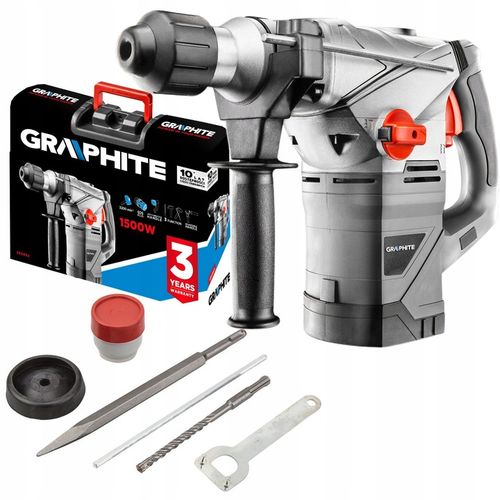 GRAPHITE MŁOT UDAROWY SDS+ 1500W 58G862 4,5J WALIZKA OSPRZĘT DŁUTO na Arena.pl
