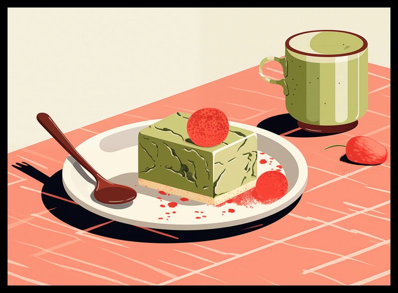 Plakat 55x40cm Deser Matcha zdjęcie 2
