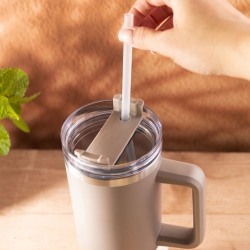 stalowy kubek termiczny termos 1100ml z rączką i słomką klausberg kb-7943 na Arena.pl