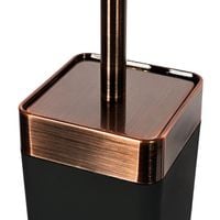 SZCZOTKA TOALETOWA WC CZARNY MAT KOLOR STYL SZCZOTKOWANA MIEDŹ ELEGANCKA