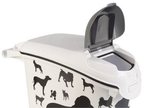 Curver Pet Life Pojemnik na psią karmę - białoczarny z psami 10kg na Arena.pl
