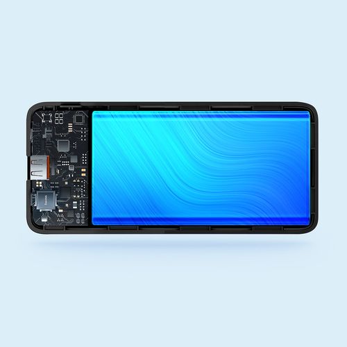 Powerbank Airpow 20W 10000mAh z kablem USB-A - USB-C 30cm - czarny na Arena.pl