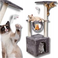 Drapak drzewko wieża dla kota duży domek budka legowisko słupek mysz walec