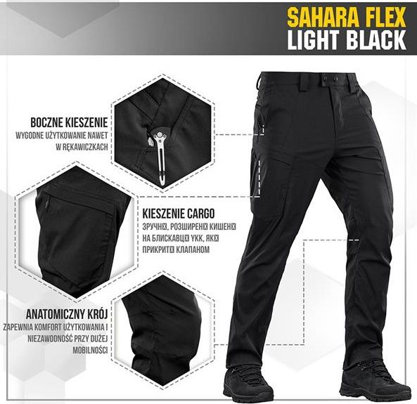 Spodnie Sahara Flex Lite 30/36 czarny zdjęcie 4