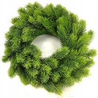 WIANEK ŚWIERKOWY ŚWIĄTECZNY ADWENTOWY STROIK WIENIEC JAK ŻYWY DUŻY PREMIUM