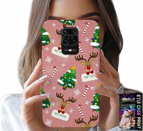 ETUI DO XIAOMI NOTE 9 PRO / 9S - ŚWIĄTECZNE RENIFERY CHOINKI LASKA WZORY na Arena.pl