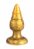 fantasy plug goldy - silikonowy model termoaktywny, złoty, silexpan