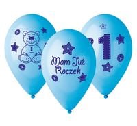 balony 5szt moje 1 urodziny dla chłopców