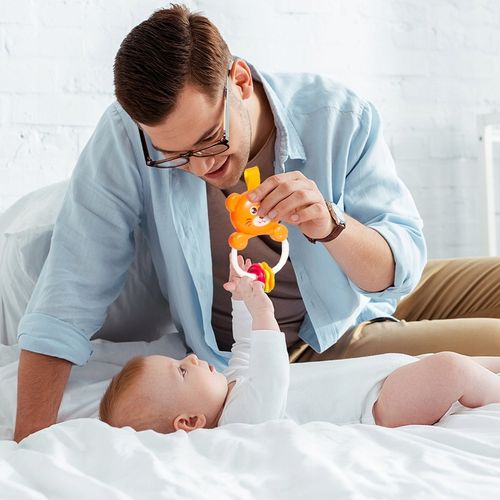 MATA EDUKACYJNA INTERAKTYWNA PIANINKO GRZECHOTKI GRYZAK LUSTERKO DLA DZIECI na Arena.pl