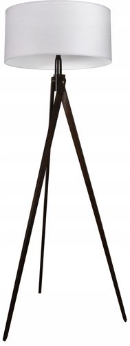 LAMPA PODŁOGOWA TRÓJNÓG, DREWNO, ABAŻUR na Arena.pl