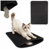 MATA POD KUWETĘ WYCIERACZKA DLA KOTA PODKŁADKA DWUWARSTWOWA DUŻA 60X45