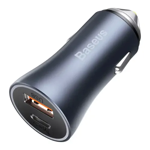 ładowarka samochodowa baseus golden contactor pro, usb + usb-c na Arena.pl
