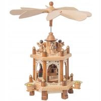 Piramida Bożonarodzeniowa, dekoracja na święta, 2-piętrowa, naturalna 28 cm