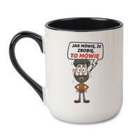 KUBEK „JAK MÓWIĘ, ŻE ZROBIĘ, TO MÓWIĘ” Wzór - Elegant Coffee Czarny 330 ml