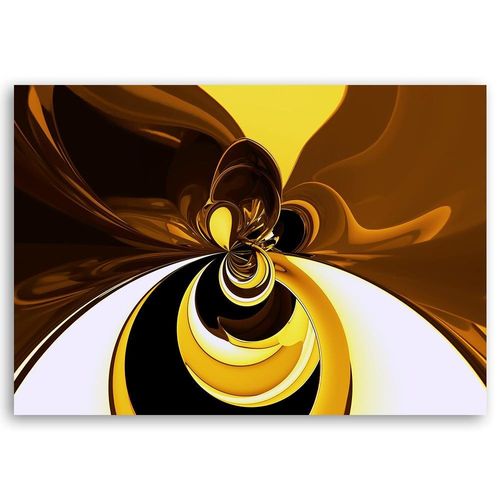 Deco Panel, Brązowa abstrakcja 70x50 na Arena.pl