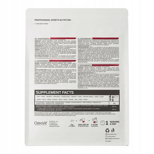 OstroVit Creatine Monohydrate 500 g KREATYNA MONOHYDRAT na Arena.pl