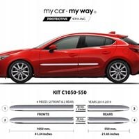 Mazda 3 HB - BN, BM 14-19 - Listwy CHROM na Drzwi