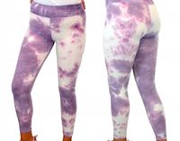 LEGGINSY SPORTOWE OMBRE fitness LILIOWE z wysokim stanem r. L/XL