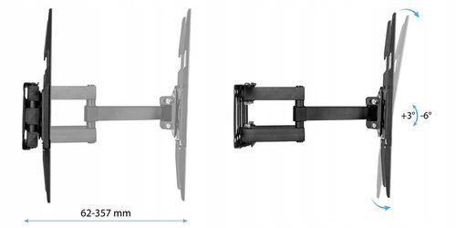 MOCNY UCHWYT do TELEWIZORA LCD LED WIESZAK TV ŚCIENNY OBROTOWY 32-85 na Arena.pl