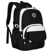 młodzieżowy plecak szkolny z poliestru w czarnym kolorze z przegrodą