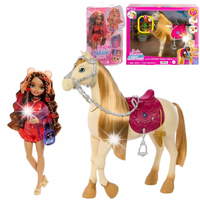BARBIE ZESTAW LALKA MALIBU BESTIES + INTERAKTYWNY KOŃ TORNADO HYC23 HXJ42