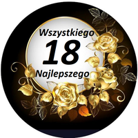 Opłatek na tort Happy Birthday Kwiaty Róże Urodziny 18 30 40 50 Okazjonalny