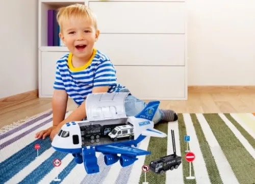 SAMOLOT POLICYJNY INTERAKTYWNY Z POJAZDAMI POLICJA LOTNISKO OTWIERANY na Arena.pl