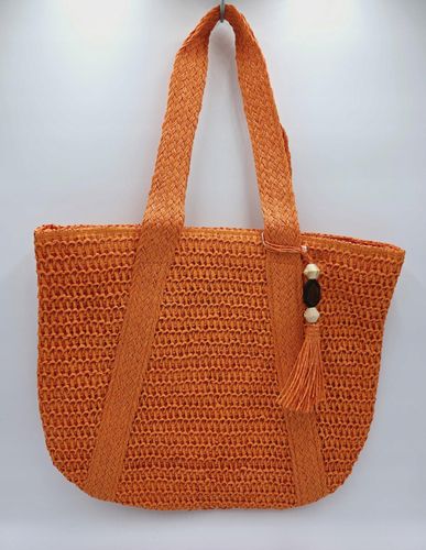 Maxfly - modna pleciona torebka chwost pomarańczowy L0105 na Arena.pl