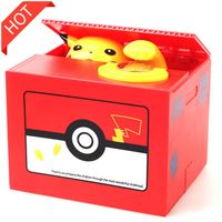 Skarbonka Dla Dzieci -  Z POKEMONEM - PIKACHU - Idealny Prezent (Czerwony)