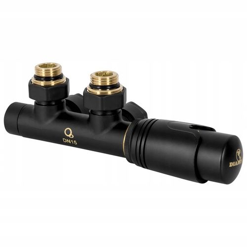 DUOPLEX ZAWÓR DO GRZEJNIKA 1/2 KĄTOWY CZARNY MAT WYSOKA JAKOŚĆ na Arena.pl