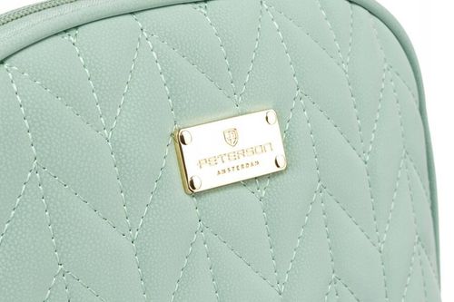 praktyczna kosmetyczka damska w kolorze zielonym pokryta jodełkowym na Arena.pl