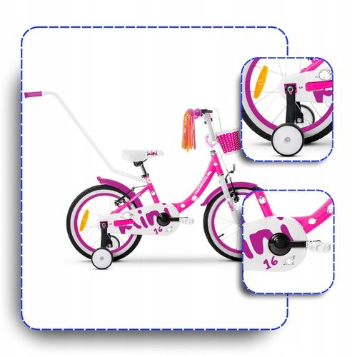 ROWER DZIECIĘCY TABOU ROWEREK MINI 14 CALI BARDZO LEKKI DLA DZIEWCZYNKI na Arena.pl