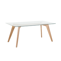 Stół do jadalni szklany 180 x 90 cm HUDSON