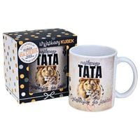 kubek ceramiczny najlepszy tata. dziękuję, że jesteś -  wzór lew 3309-t4