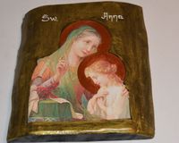 Ikona Święta Anna patronka wdów, małżeństw, panien, kobiet w ciąży