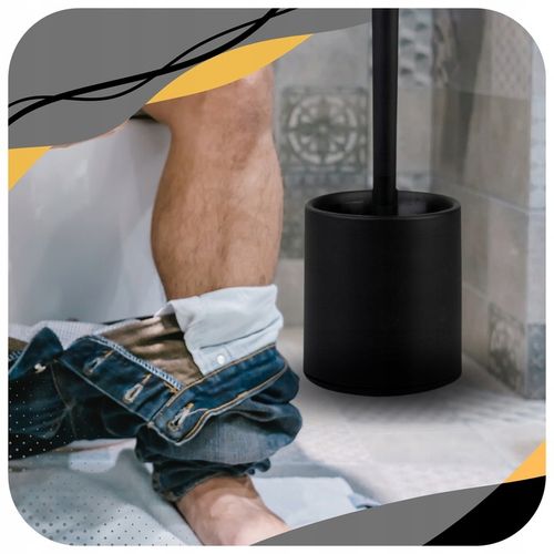 SZCZOTKA DO WC SILIKONOWA TOALETOWA DO ŁAZIENKI TOALETY CZARNA + na Arena.pl