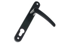 klamka bramowa na wkładkę, czarna - mp kl brw cz