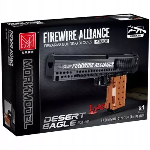 KLOCKI KONSTRUKCYJNE PISTOLET BROŃ PALNA FIREWIRE 555 el. DESERT EAGLE na Arena.pl