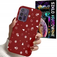 ETUI DO MOTOROLA MOTO G10 / G30 - ŚWIĄTECZNE WZORY CHOINKA + SZKŁO