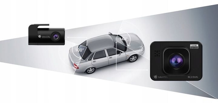 Wideorejestrator kamera samochodowa Navitel RC2 Dual Przód tył Full HD 2" zdjęcie 5