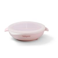 BABYONO SILIKONOWY TALERZYK TRÓJDZIELNY Z PRZYSSAWKĄ I POKRYWKĄ