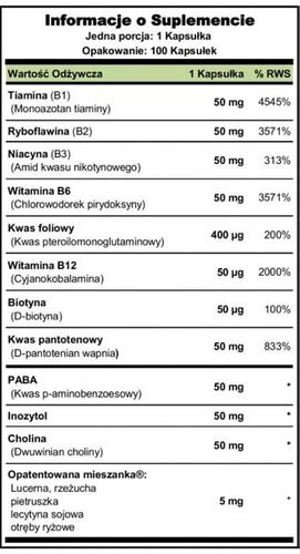 Witamina B-50 MEGA Complex (100kaps) B50 Puritan's Pride na Arena.pl