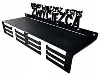 DUŻY WIESZAK NA MEDALE Z PÓŁKĄ NA PUCHARY MEDALÓWKA NAPIS DOPÓKI