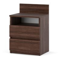 Szafka Nocna Duża 2 Szuflady Stolik Nakastlik Do Sypialni Hugo+ Dąb Wenge