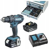 Wiertarka UDAROWA wkrętarka AKUMULATOROWA 2x 18V 3Ah zestaw narzędzi Makita