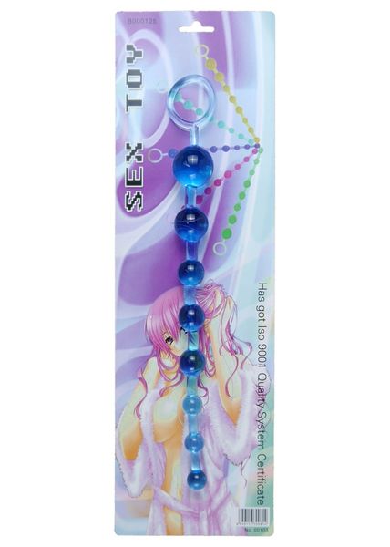 Plug/Kulki-Jelly Anal 10 Beads Blue zdjęcie 3